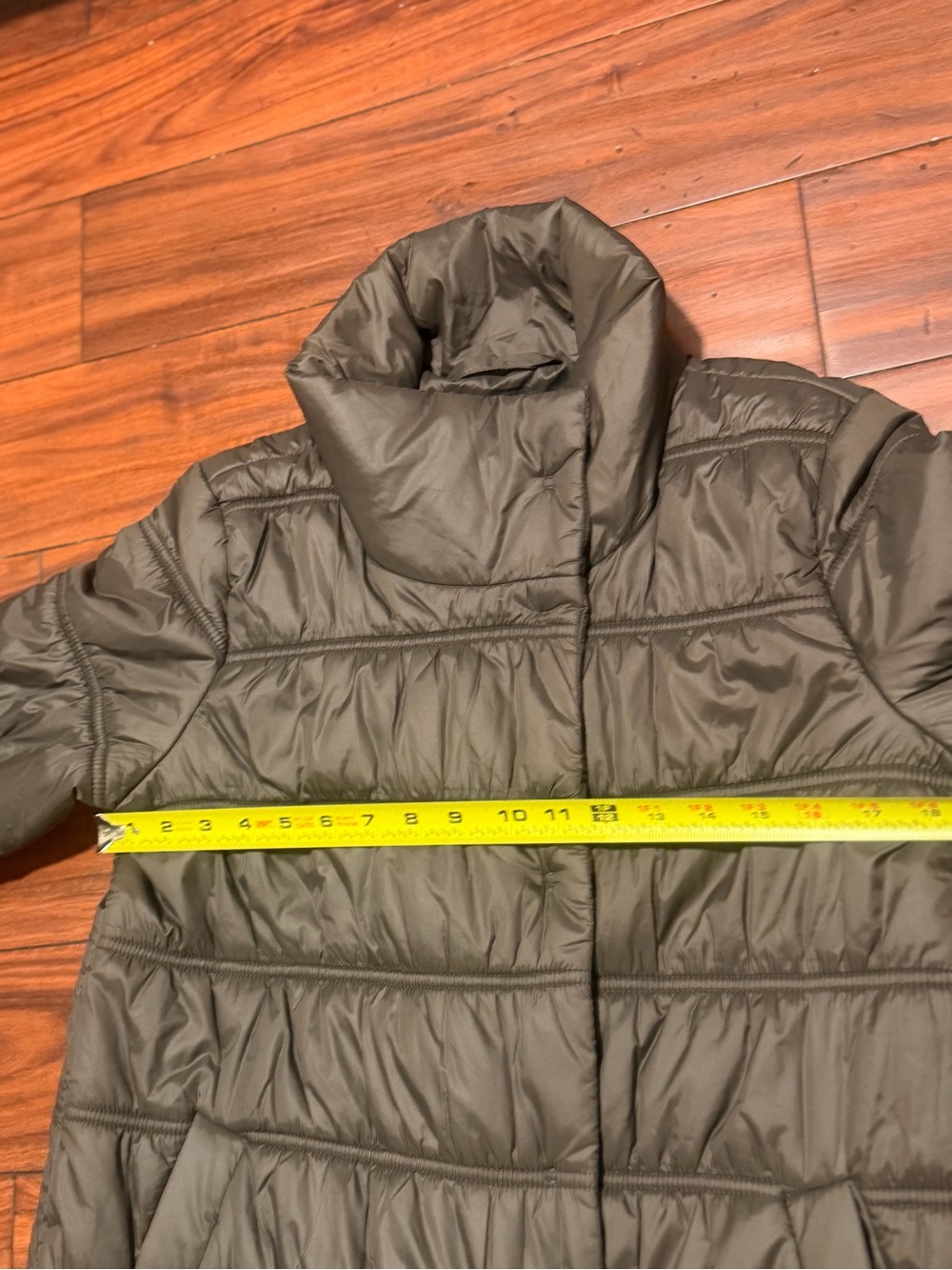 Eileen Fisher Petite Down Jacket in Olive - Picture 5 of 10